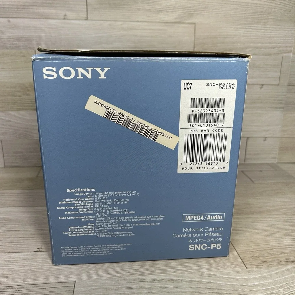 Sony IPELA SNC-P5 Network Camera PTZ Motion Detection Wireless Capable Audio